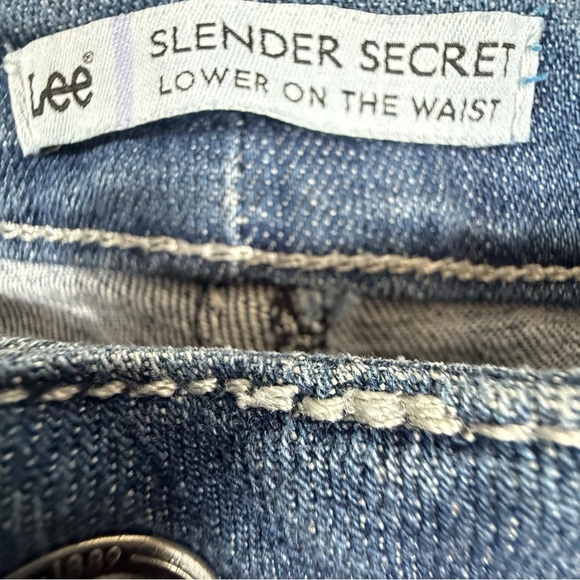 Lee Slender Secret Women’s Jeans 12 Petite Bootcut Flap Pockets Stretch Denim - Picture 5 of 11